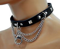Lederhalsband - Handschellen und Ketten