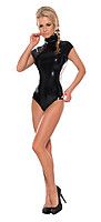 Latexbody mit kurzen Ärmeln und Reißverschluss hnten