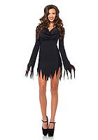 Cowl Neck Tattered Dress