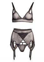 BH mit hohem Straps-Taillen-Gürtel und G-String