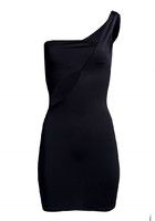 Asymmetrisches Minikleid mit Body-Ausschnitt