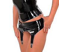 Latexstrapsgürtel mit vier Strapsen