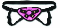 LUX FETISH Pink Velvet Strap-On Harness