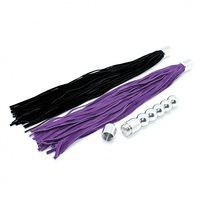 2 Wildleder-Peitschen mit Aluminium-Griff