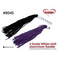 2 Wildleder-Peitschen mit Aluminium-Griff