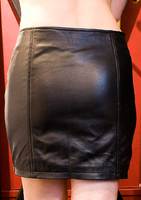 Lederrock mit Taschen