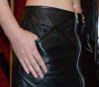 Lederrock mit Taschen