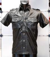 Leder Herrenhemd klassisch