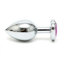 Buttplug Edelstahl Edelstahl mit Herzform Kristall