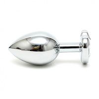 Buttplug Edelstahl Edelstahl mit Herzform Kristall