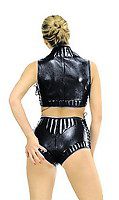 Sexy Lederhotpants für Damen mit vorderem Reißverschluss