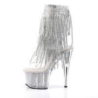 Strass Plateaustiefelette ADORE-1017SRS silber