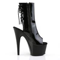 Plateau Schnürstiefelette ADORE-1018 Lack schwarz