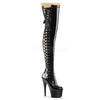 Oberschenkelhoher Plateau Stiefel mit High Heel Absatz