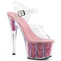 Plateau Sandalette ADORE-708G transparent / pink