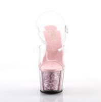 Plateau Sandalette ADORE-708G transparent / pink