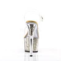 Plateau Sandalette ADORE-708G transparent / gold