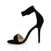 Elegante Sandalette AMUSE-10 Samt schwarz
