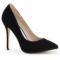 High Heels Pumps Samt schwarz AMUSE-20