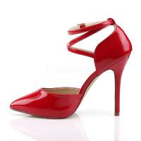 D'Orsay Pumps AMUSE-25 mit Knöchelriemchen rot