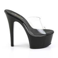 Plateau Pantolette ASPIRE-601 transparent / schwarz