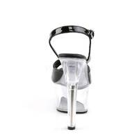 Plateau Sandalette ASPIRE-609 Lack schwarz / transparent