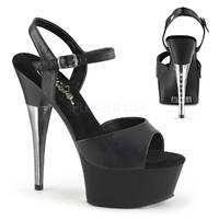 Peep Toe Sandalette mit Knöchelriemen CAPTIVA-609 schwarz