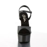 Peep Toe Sandalette mit Knöchelriemen CAPTIVA-609 schwarz