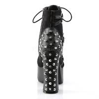 Schnürstiefelette mit Nieten CHARADE-100 schwarz