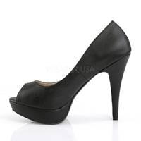 Klassischer Peep Toe Pump CHLOE-01 schwarz