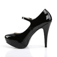 Mary Jane Pumps CHLOE-02 Lack schwarz