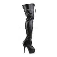 Peep-Toe Overknees mit Plateau DELIGHT-3025
