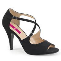 Peep Toe Pumps mit Knöchelriemen DREAM-412 schwarz