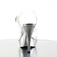 Sandaletten High Heels mit Knöchelriemen und Miniplateau ELEGANT-408