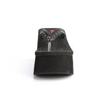 Plateausandale mit Zierreißverschluss FUNN-33 schwarz