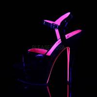Neon Plateau Sandalette KISS-209TT schwarz / pink