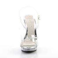 Miniplateau Knöchelriemen Sandalette LIP-108R transparent