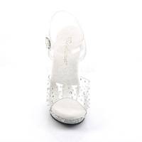 Miniplateau Knöchelriemen Sandalette LIP-108RS transparent