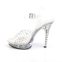 Miniplateau Knöchelriemen Sandalette LIP-108RS transparent