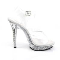 Miniplateau Knöchelriemen Sandalette LIP-108SDTtransparent