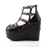 Wedge Platform Cage Bootie POISON-25-1 schwarz