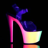 Sandaletten High Heels mit Knöchelriemen und Plateau RAINBOW-308UV