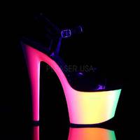 Sandaletten High Heels mit Knöchelriemen und Plateau RAINBOW-309UV