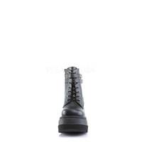 Schnürstiefel mit Keilabsatz SHAKER-52ST schwarz
