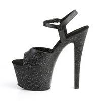 Plateau Glitter Sandalette SKY-309MMG schwarz