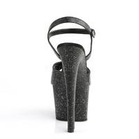 Plateau Glitter Sandalette SKY-309MMG schwarz