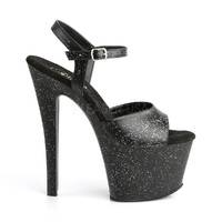 Plateau Glitter Sandalette SKY-309MMG schwarz