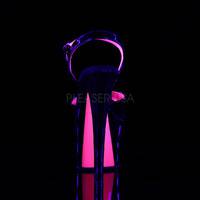 Sandalette mit 2-farbigem Plateau SKY-309TT Lack schwarz / pink