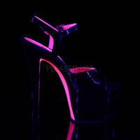 Sandalette mit 2-farbigem Plateau SKY-309TT Lack schwarz / pink