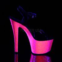 Plateau Sandalette SKY-309UVLG Lack schwarz / neon pink
